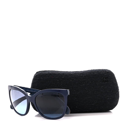 Chanel Acetate Quilted Polarized Butterfly CC Sunglasses 5288-Q Blue Burgundy 8 of 8