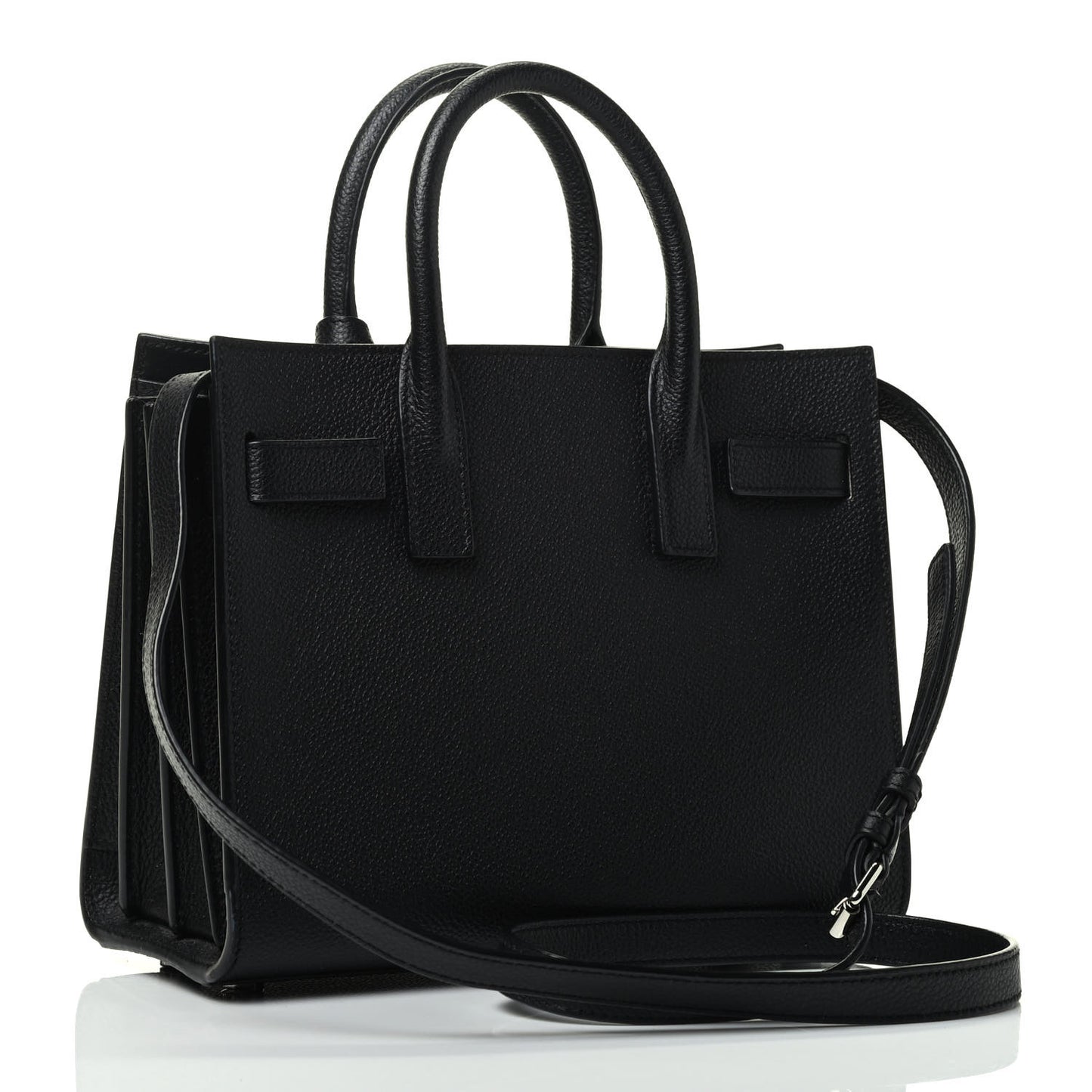 Grained Calfskin Nano Sac De Jour Black