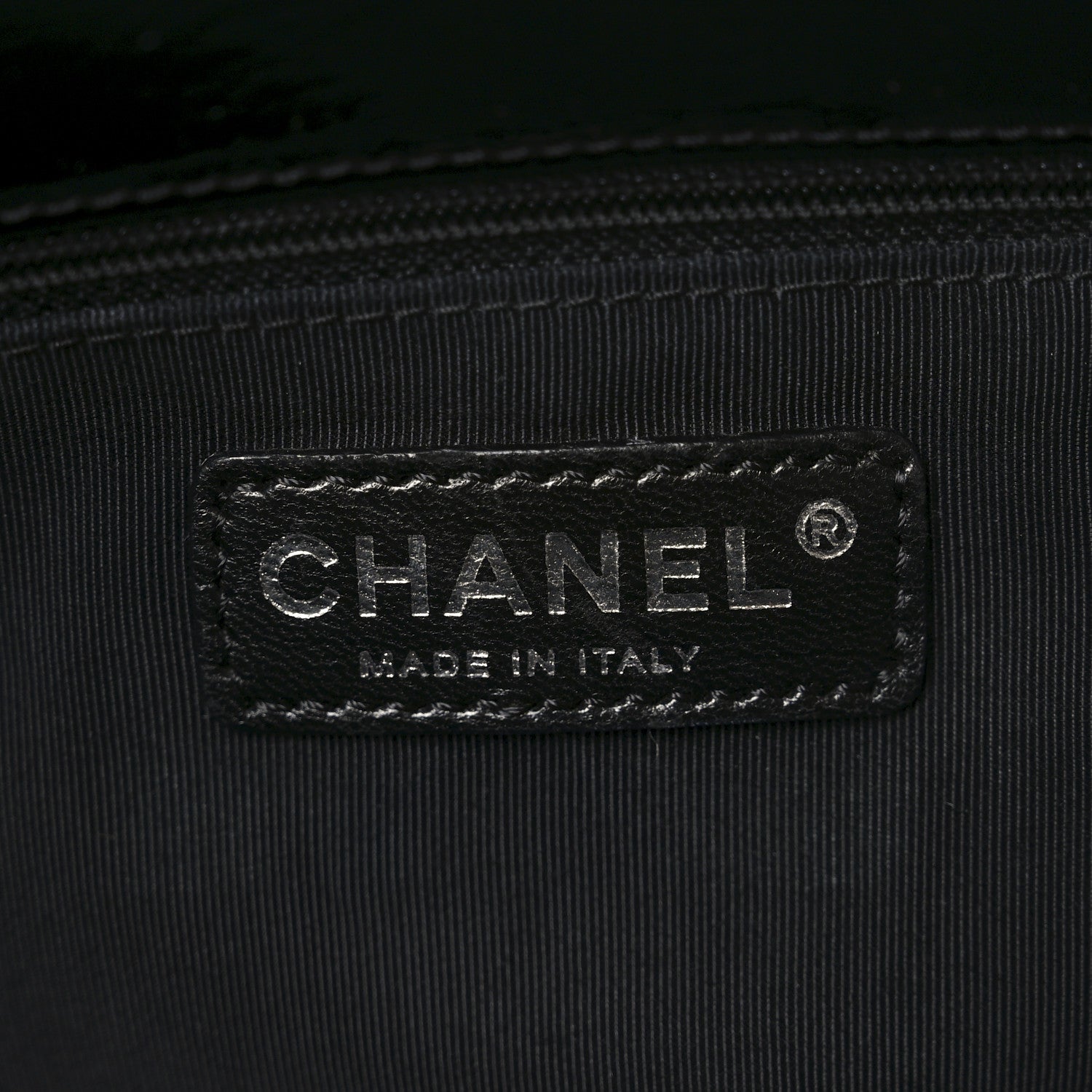 Chanel Patent Quilted Grand Shopping Tote GST Black 6 of 10