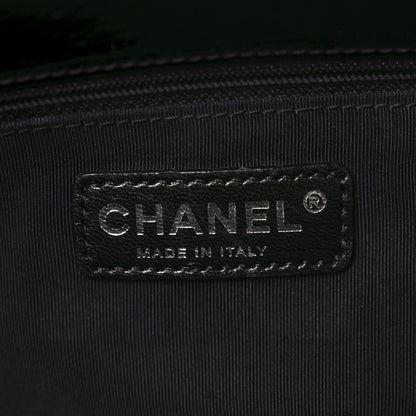 Chanel Patent Quilted Grand Shopping Tote GST Black 6 of 10