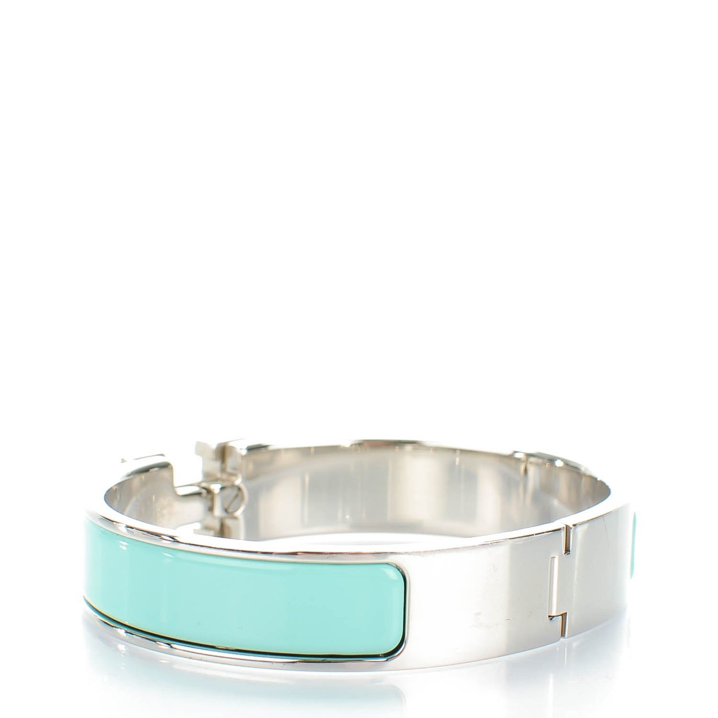 Enamel Clic Clac H Bracelet PM Lagon White