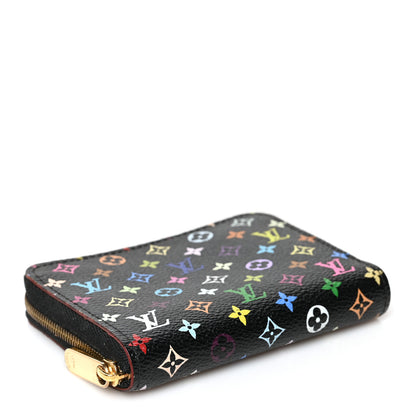 Louis Vuitton Monogram Multicolor Zippy Coin Purse Black 4 of 8