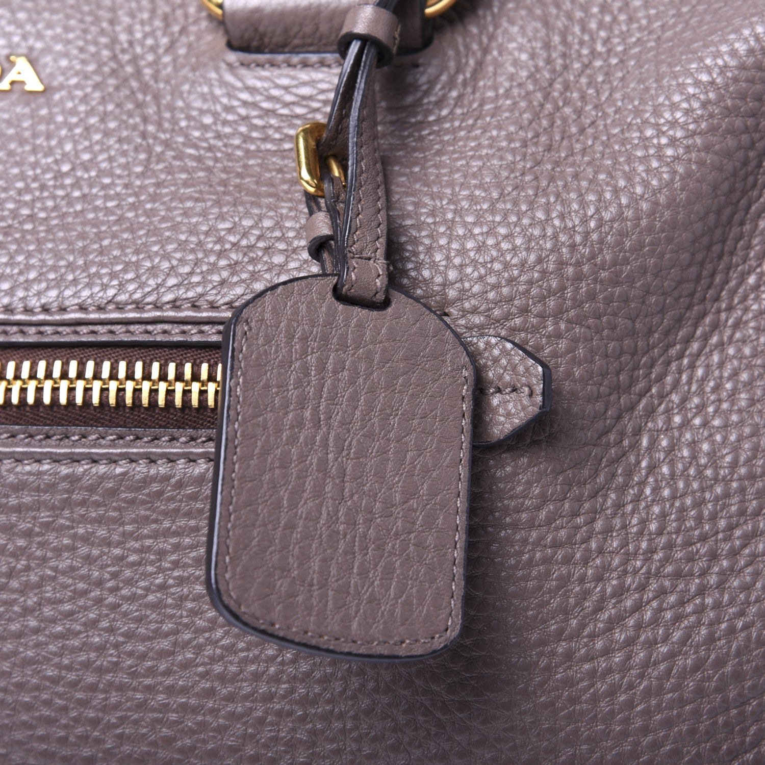 Prada Vitello Daino Shopping Satchel Argilla 12 of 14