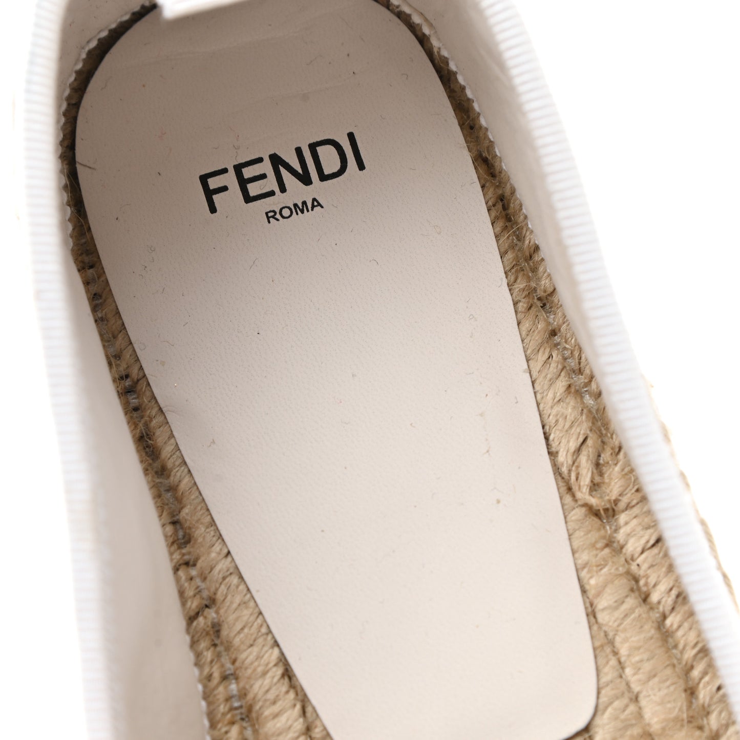Nappa FF Embossed Espadrilles 41 Snow