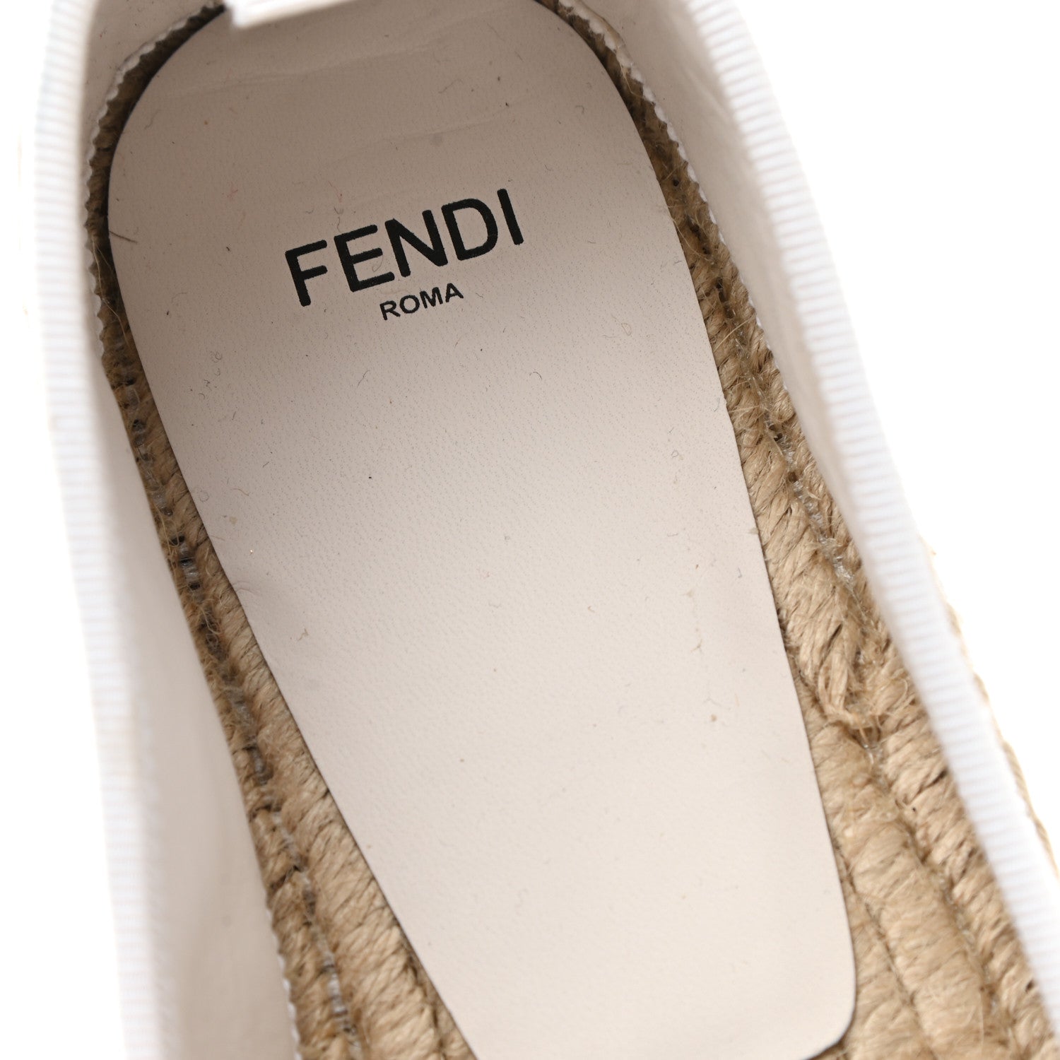 Fendi Nappa FF Embossed Espadrilles 41 Snow 10 of 12