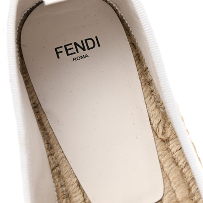 Fendi Nappa FF Embossed Espadrilles 41 Snow 10 of 12