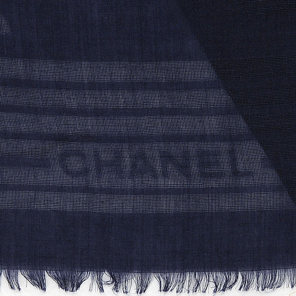Cashmere Silk CC Camellia Fringe Scarf