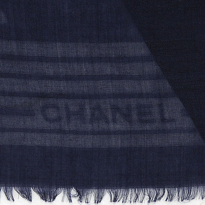 Chanel Cashmere Silk CC Camellia Fringe Scarf 1 of 5