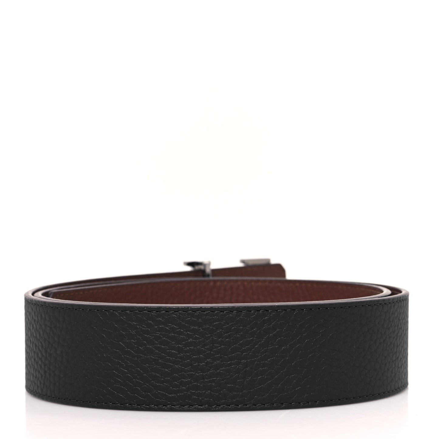 Taurillon Calfskin 40mm LV Tilt Reversible Belt 95 38 Navy Cognac