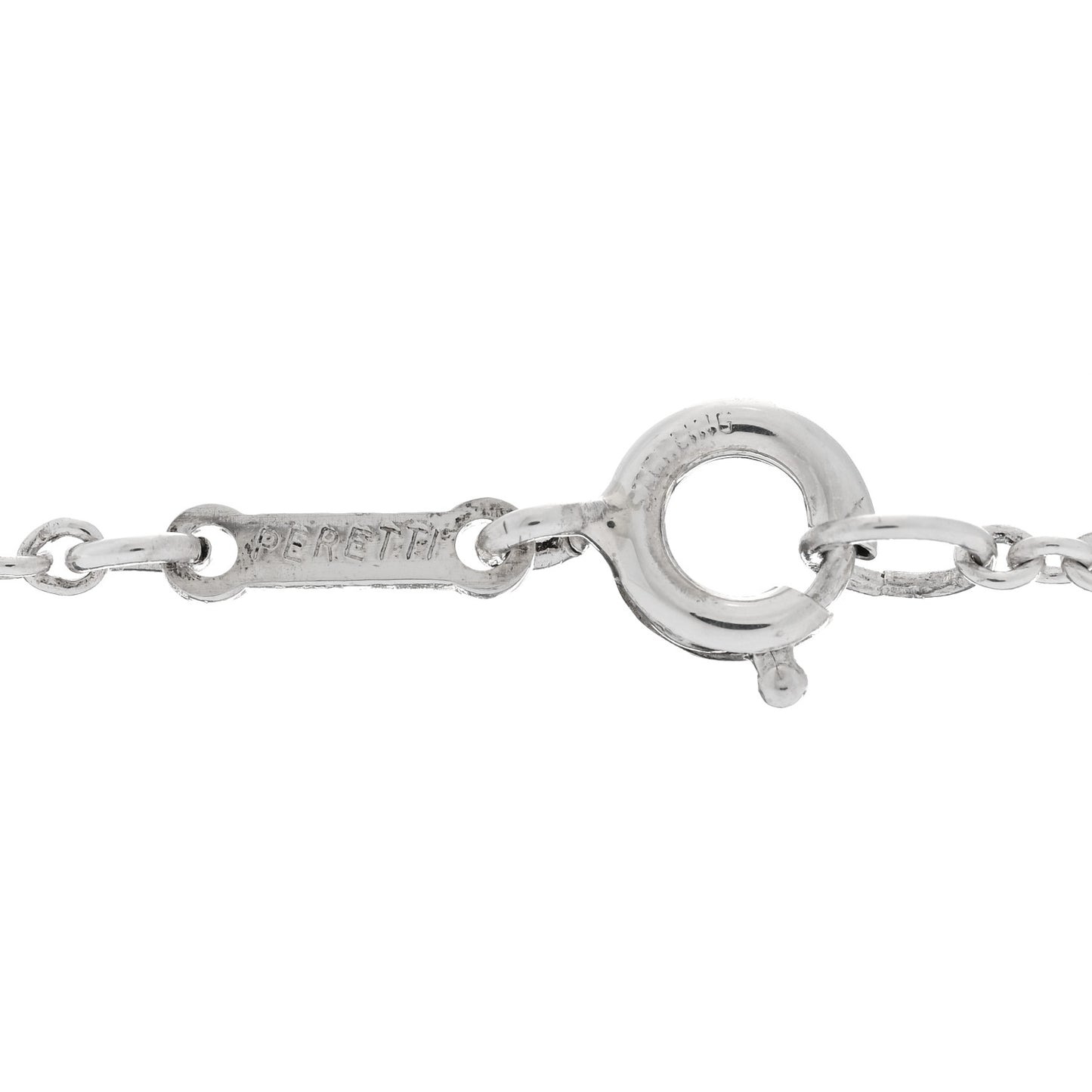 Sterling Silver 20mm Elsa Peretti Bean Pendant Necklace