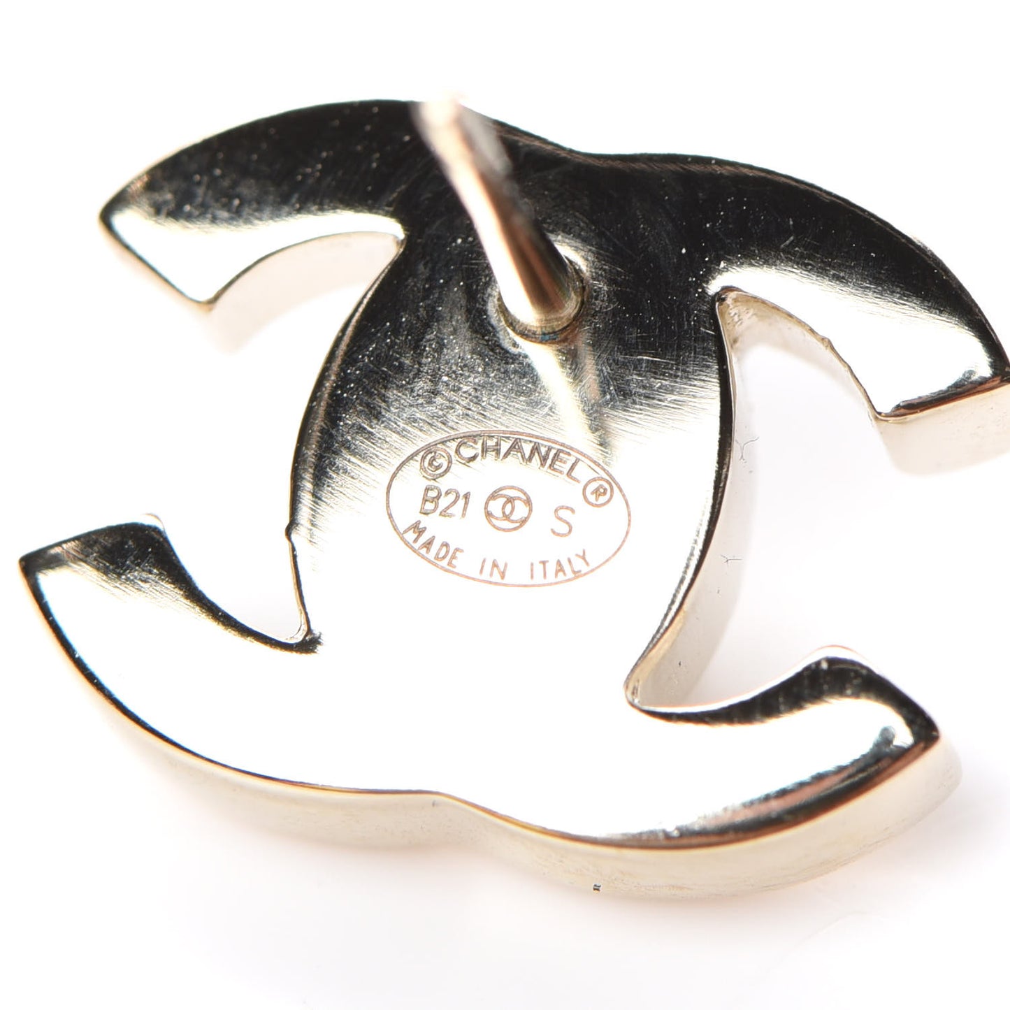Metal CC Turnlock Earrings Gold