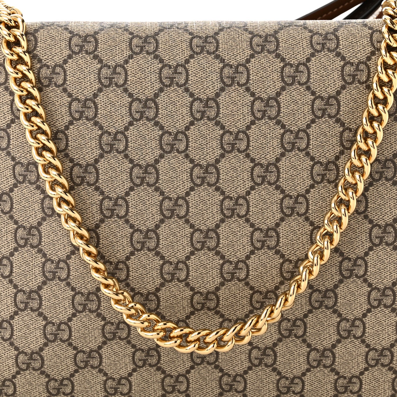 Gucci GG Supreme Monogram Large Linea A Hobo Light Brown 8 of 15