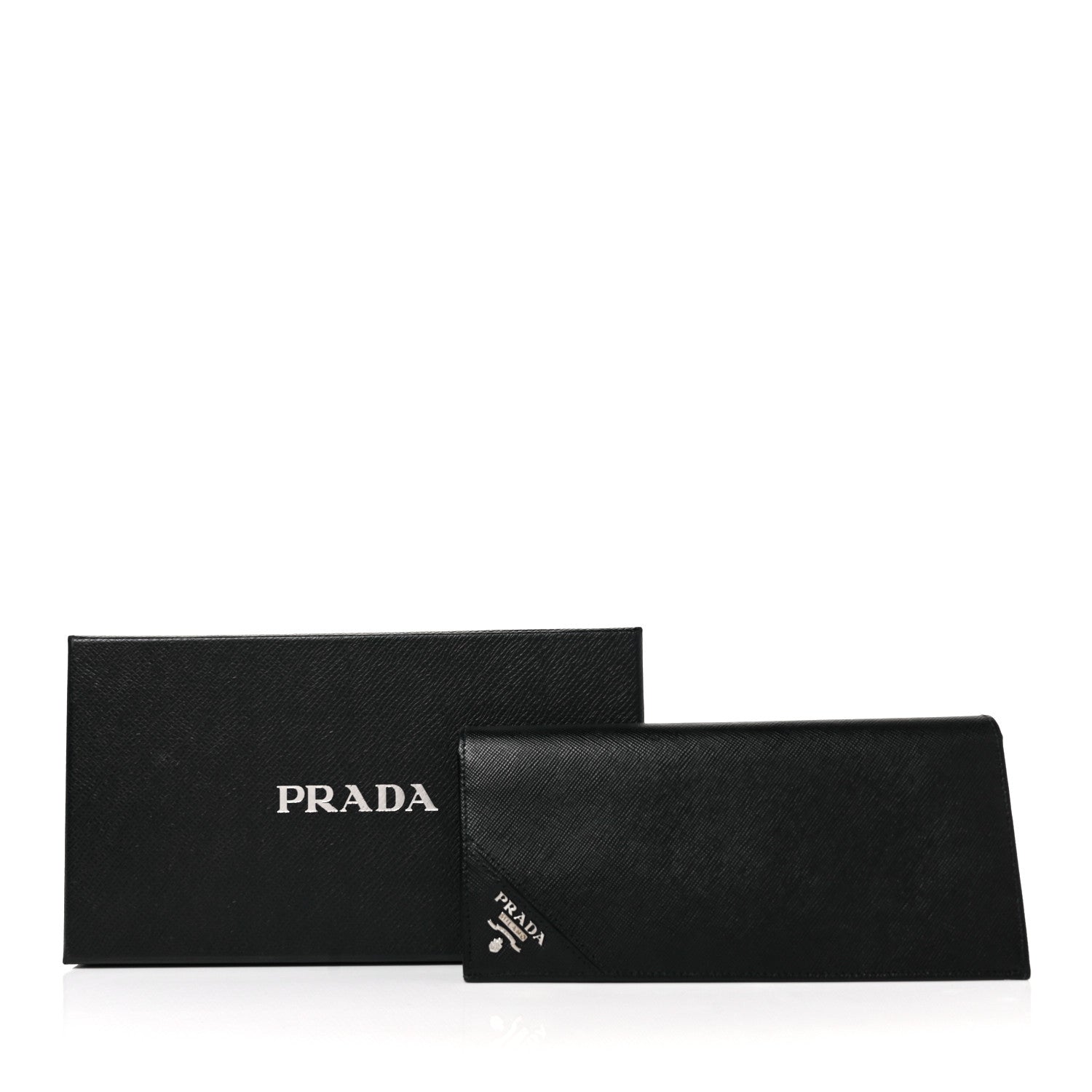 Prada Saffiano Flap Wallet Black 9 of 9