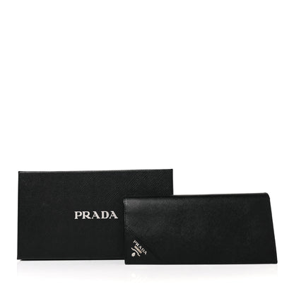 Prada Saffiano Flap Wallet Black 9 of 9