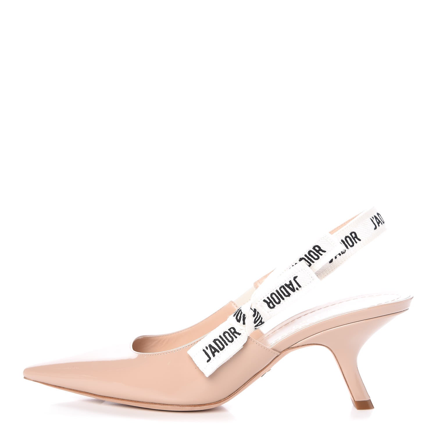 Christian Dior Patent Ribbon J'Adior Slingback 65mm Pumps 39 Nude 1 of 8