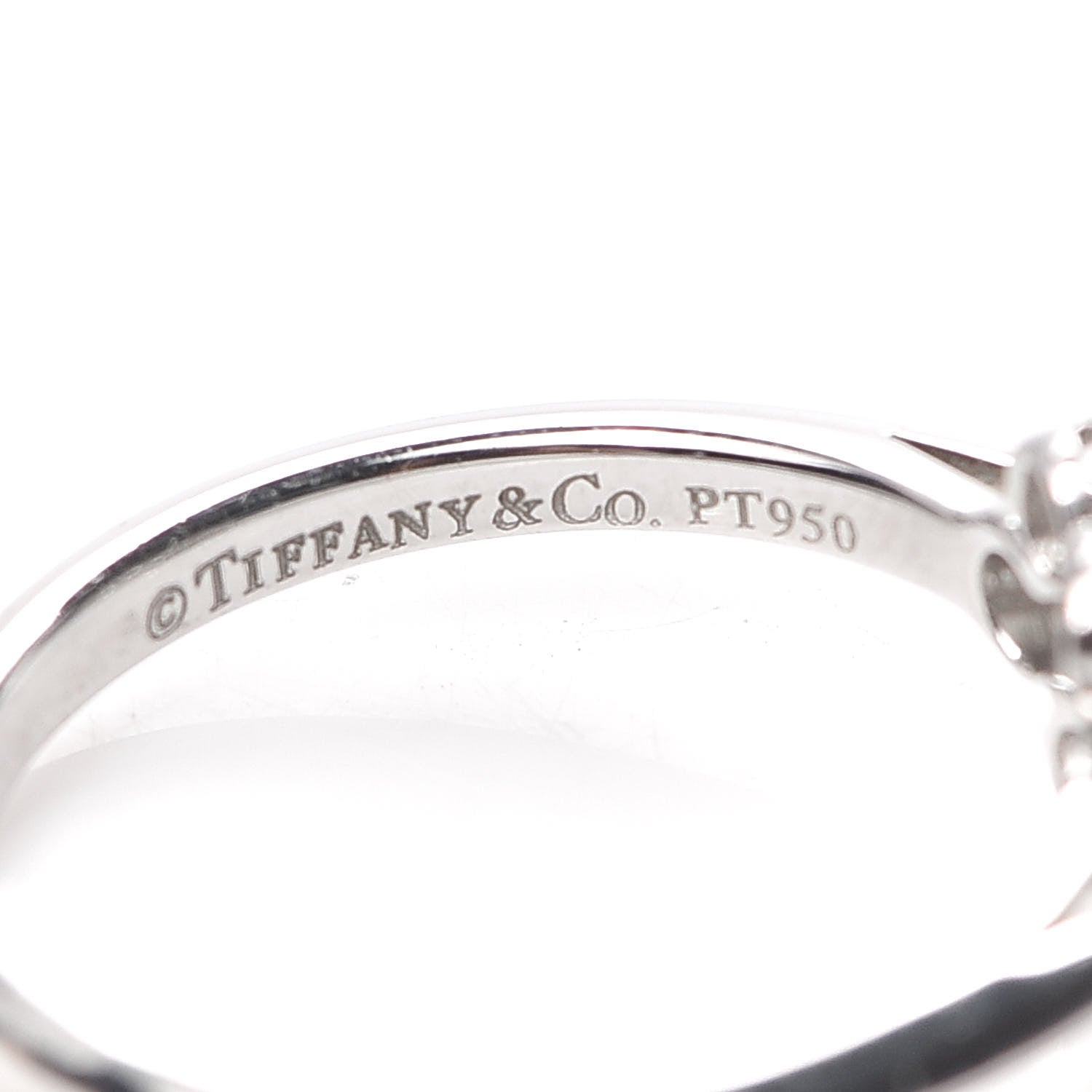 Tiffany Platinum Diamond Enchant Flower Ring 48 4.5 4 of 5