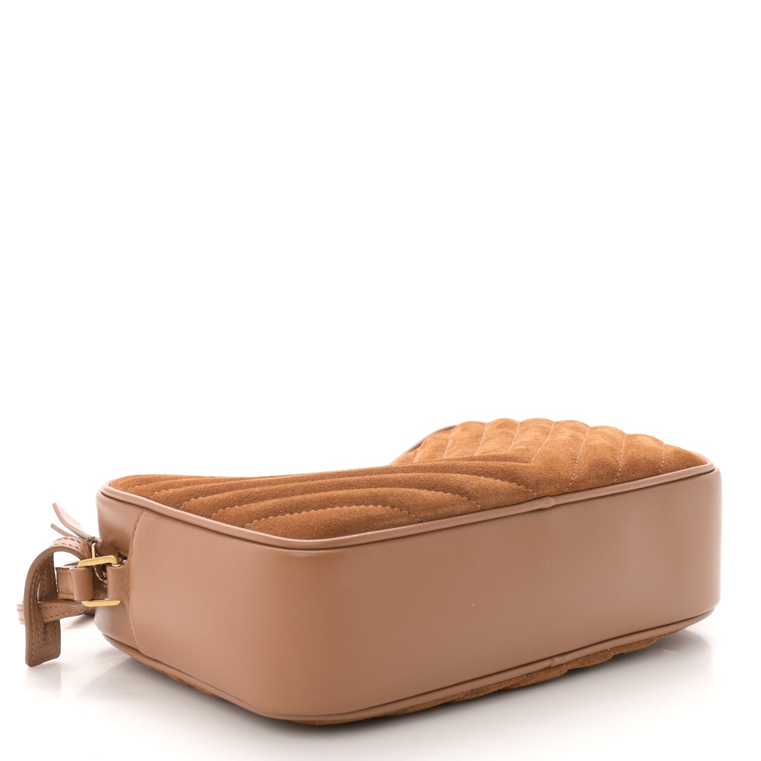 Saint Laurent Suede Matelasse Monogram Lou Camera Bag Cinnamon 4 of 10