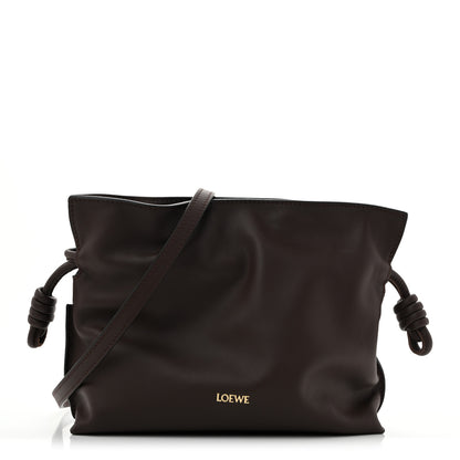 Loewe Calfskin Mini Flamenco Knot Clutch Chocolate 1 of 12