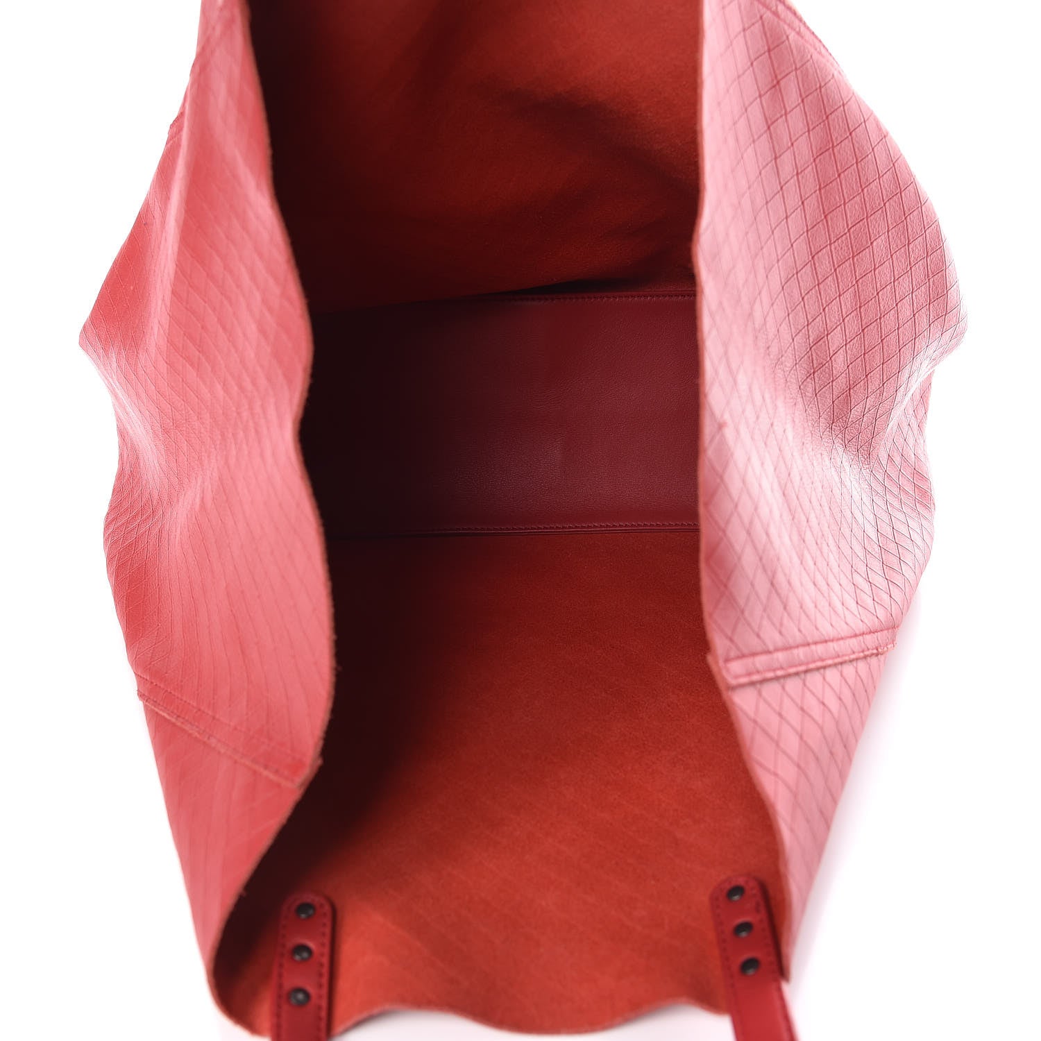 Bottega Veneta Calfskin Intrecciomirage Tote Red 7 of 10