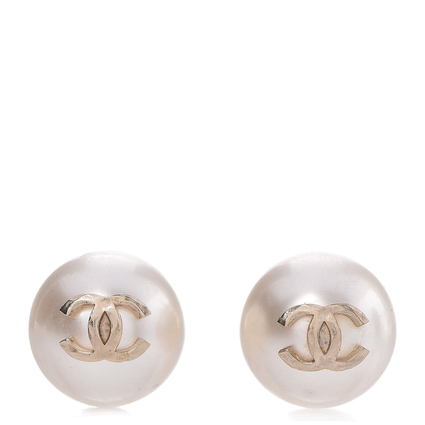 Pearl CC Large Earrings Gold