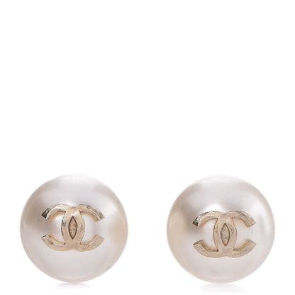 Chanel Pearl CC Large Earrings Gold 1 of 5