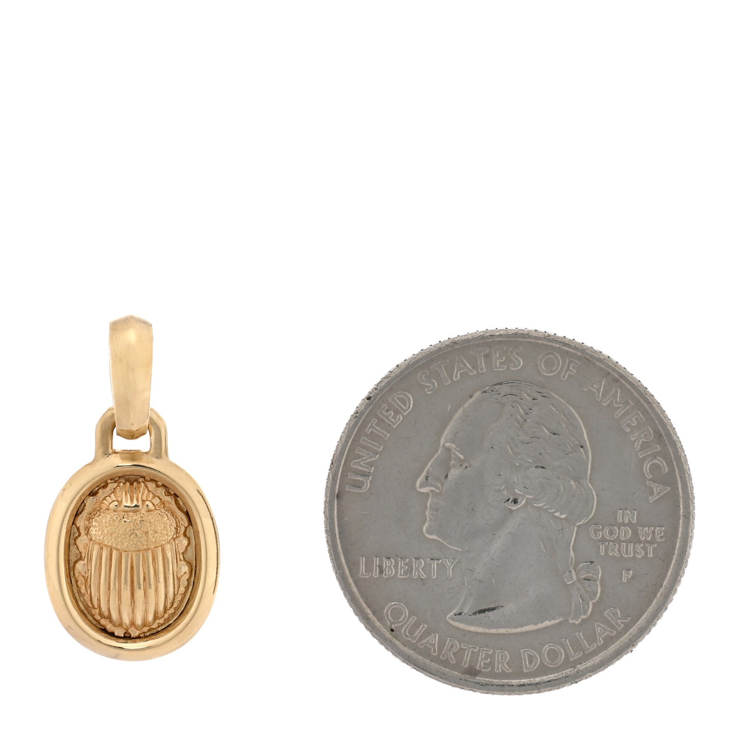 18K Yellow Gold Petrvs Scarab Enhancer Pendant