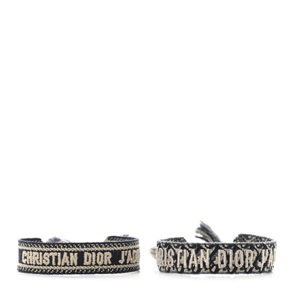 Christian Dior Woven Cotton J'Adior Friendship Bracelet Set Navy 1 of 5