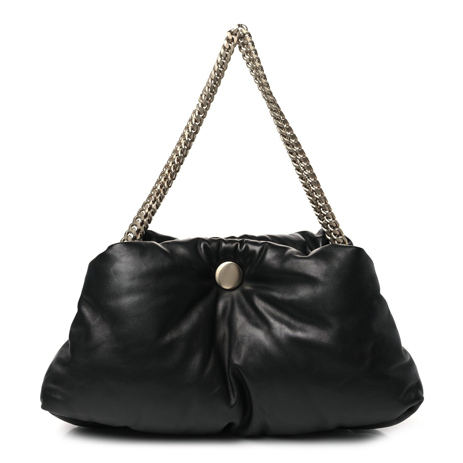 Proenza Schouler Lambskin Puffy Tobo Chain Shoulder Bag Black 1 of 9