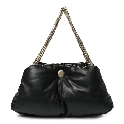 Proenza Schouler Lambskin Puffy Tobo Chain Shoulder Bag Black 1 of 9
