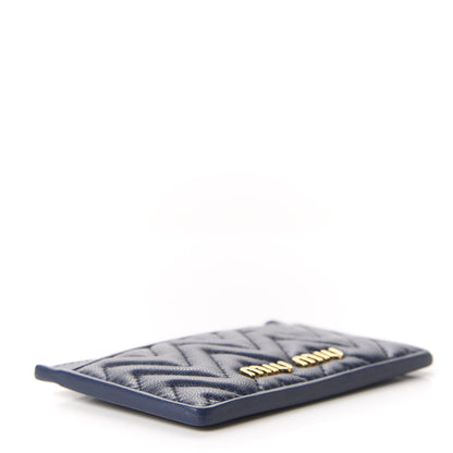 Miu Miu Nappa Matelasse Card Case Bleuette 4 of 7