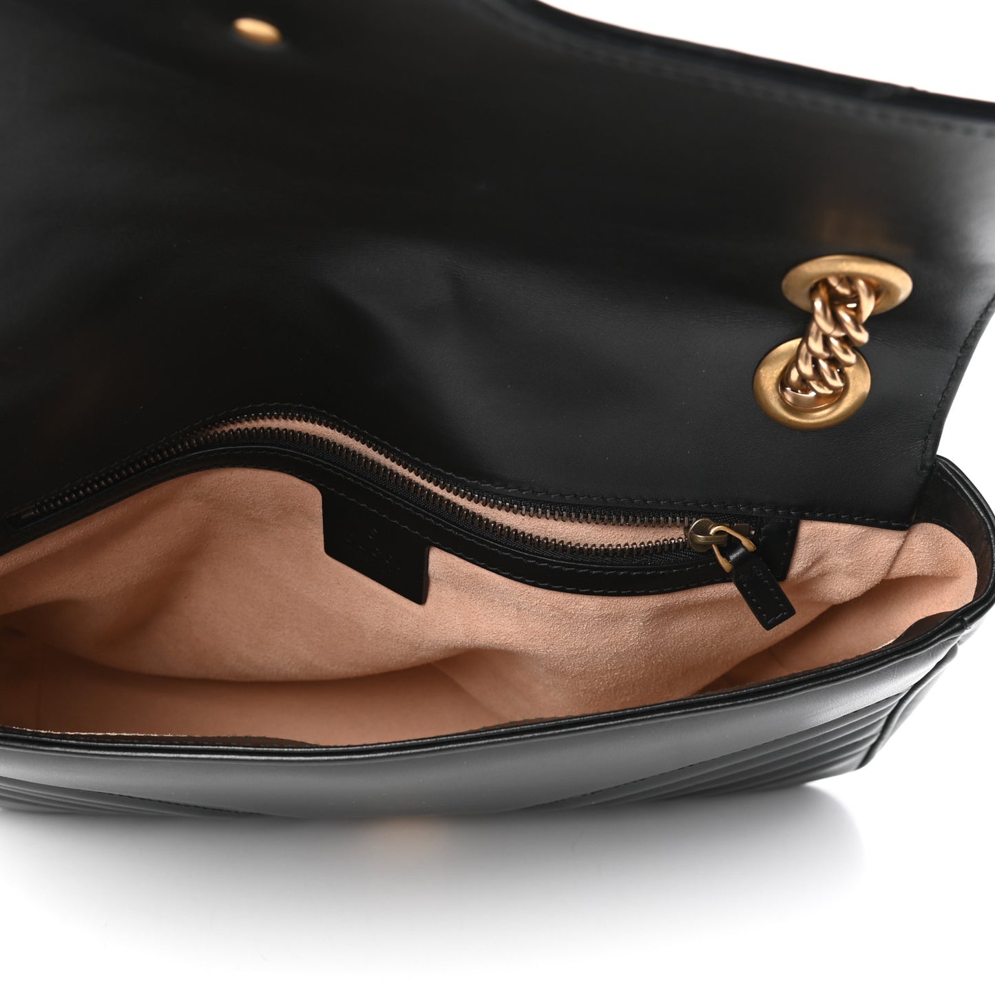 Calfskin Matelasse Medium GG Marmont Shoulder Bag Black