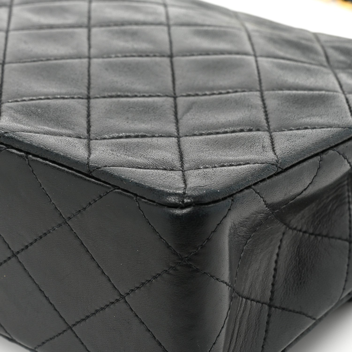 Chanel Lambskin Quilted Mini Square Flap Bag Black 14 of 16