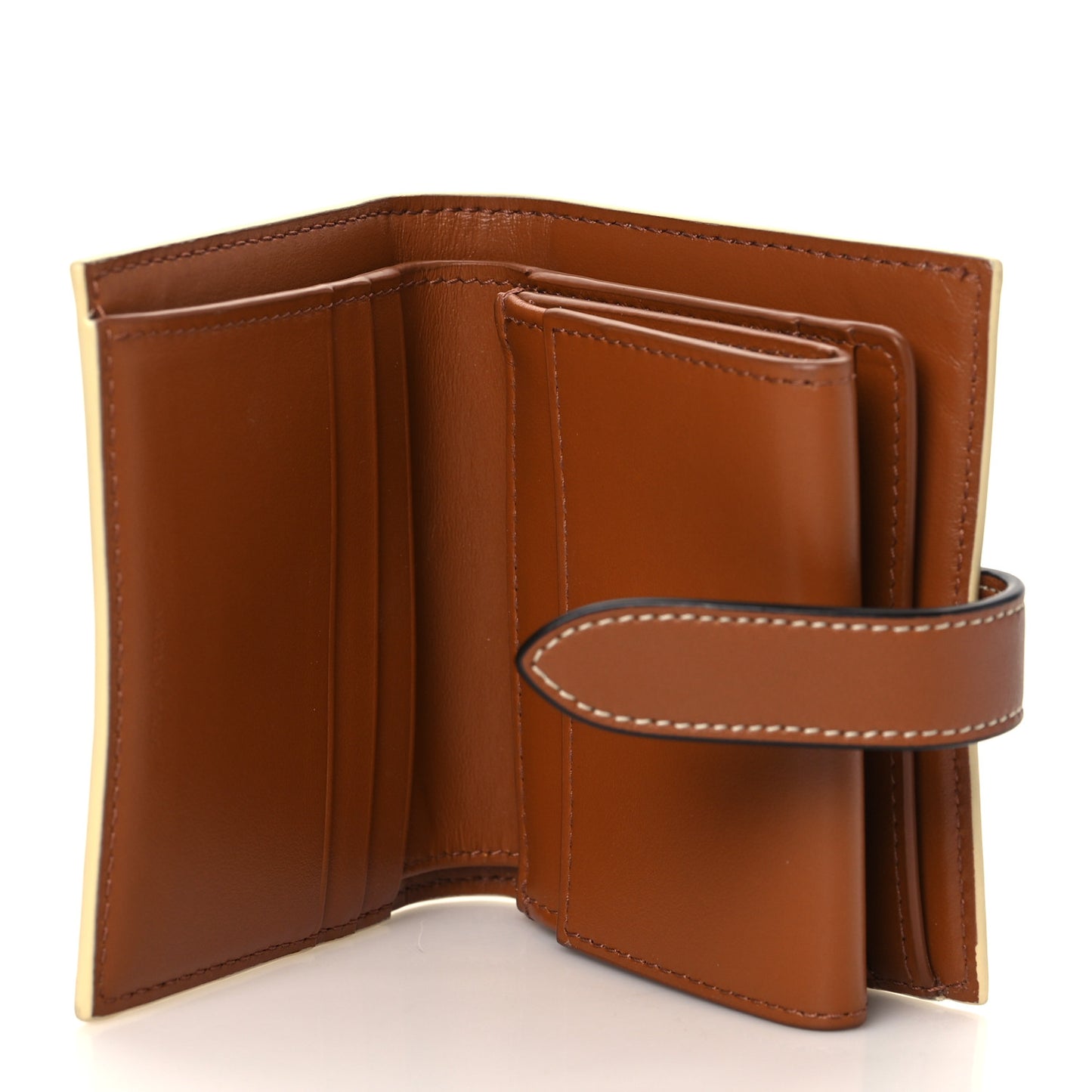 Canvas Triomphe Small Strap Wallet White