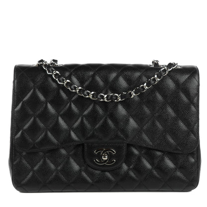 Chanel Caviar Quilted Jumbo Single Flap Black 1 of 8