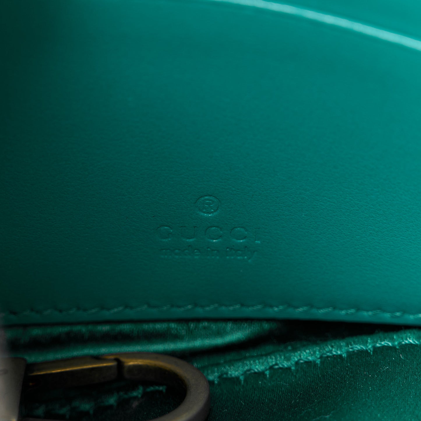 Velvet Matelasse Double G Studs Torchon GG Marmont Half Moon Hobo Marine Green