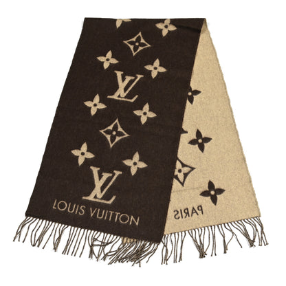Louis Vuitton Cashmere Monogram Reykjavik Scarf Brown 2 of 4