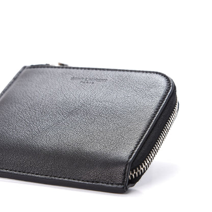 Saint Laurent Calfskin Rider California Zipped Coin Pouch Wallet Black 8 of 8