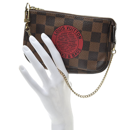 Louis Vuitton Damier Ebene Complice Trunks and Bags Mini Pochette Accessories Red 2 of 7