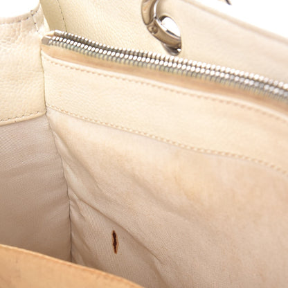 Chanel Caviar Quilted Grand Shopping Tote GST White 9 of 20