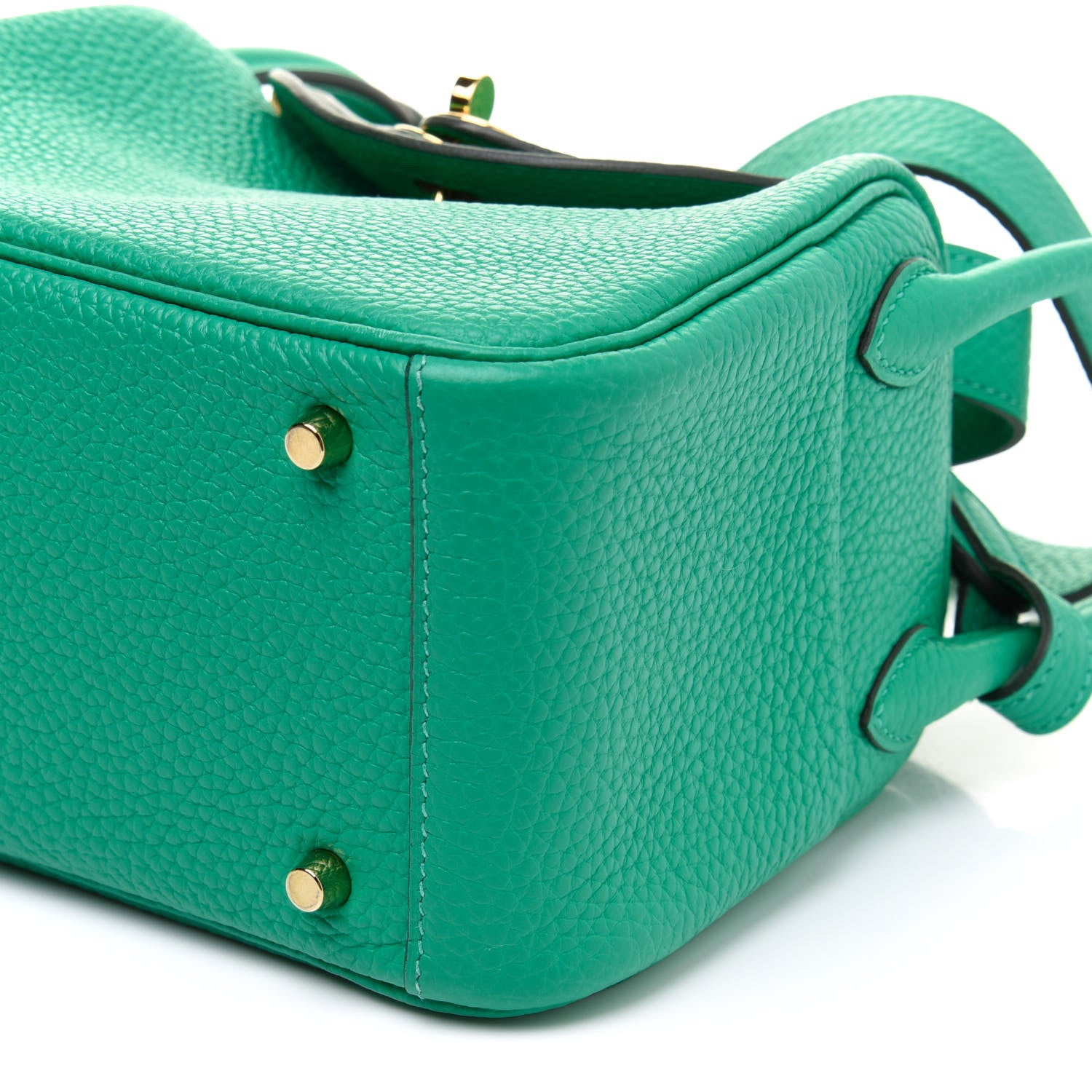 Hermes Taurillon Clemence Mini Lindy 20 Menthe 10 of 11