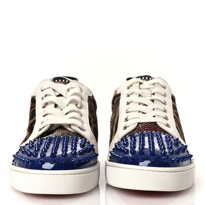 Christian Louboutin Calfskin Patent Spikes Mens Loubikick Flat Sneakers 45 Multi 3 of 10