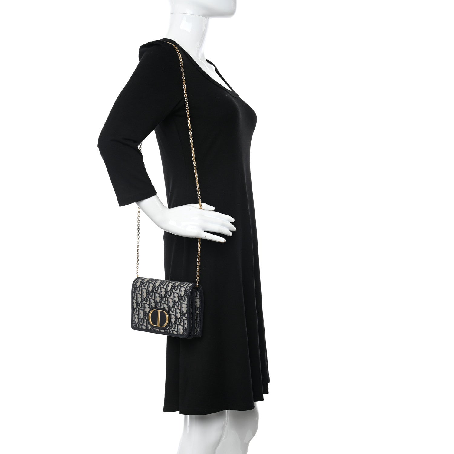 Christian Dior Oblique 30 Montaigne 2-In-1 Pouch Blue 2 of 11