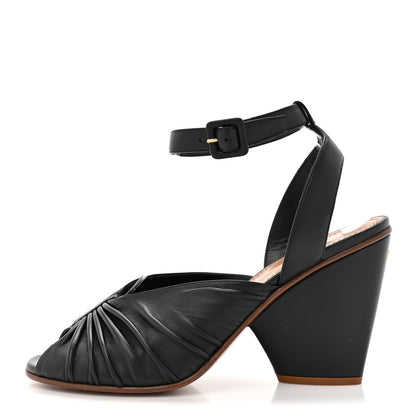 Louis Vuitton Lambskin Olympia Platform Sandals 40 Black 1 of 12