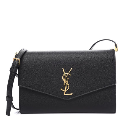 Saint Laurent Grain De Poudre Mini Uptown Crossbody Bag Black 1 of 10
