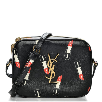 Saint Laurent Calfskin Lipstick Print Small Monogram Camera Bag Black 1 of 6