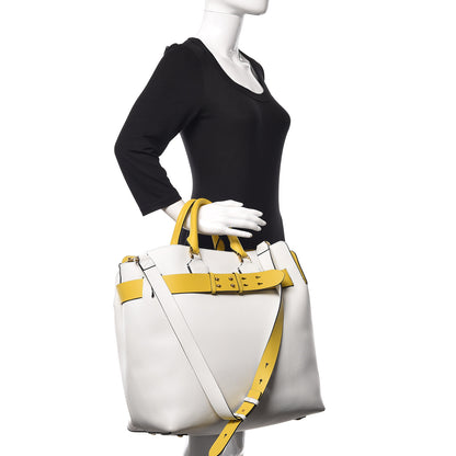 Burberry Soft Grain Calfskin Large Belt Bag White Yellow 2 of 14