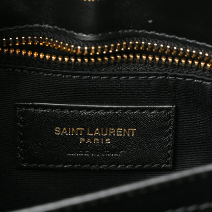 Saint Laurent Calfskin Y Quilted Monogram Toy Loulou Crossbody Bag Black 6 of 11