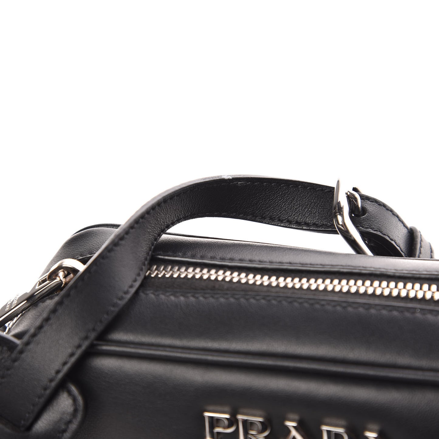 Soft Calfskin Camera Crossbody Bag Black