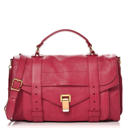 Proenza Schouler Lambskin Medium PS1 Satchel Raspberry 1 of 8