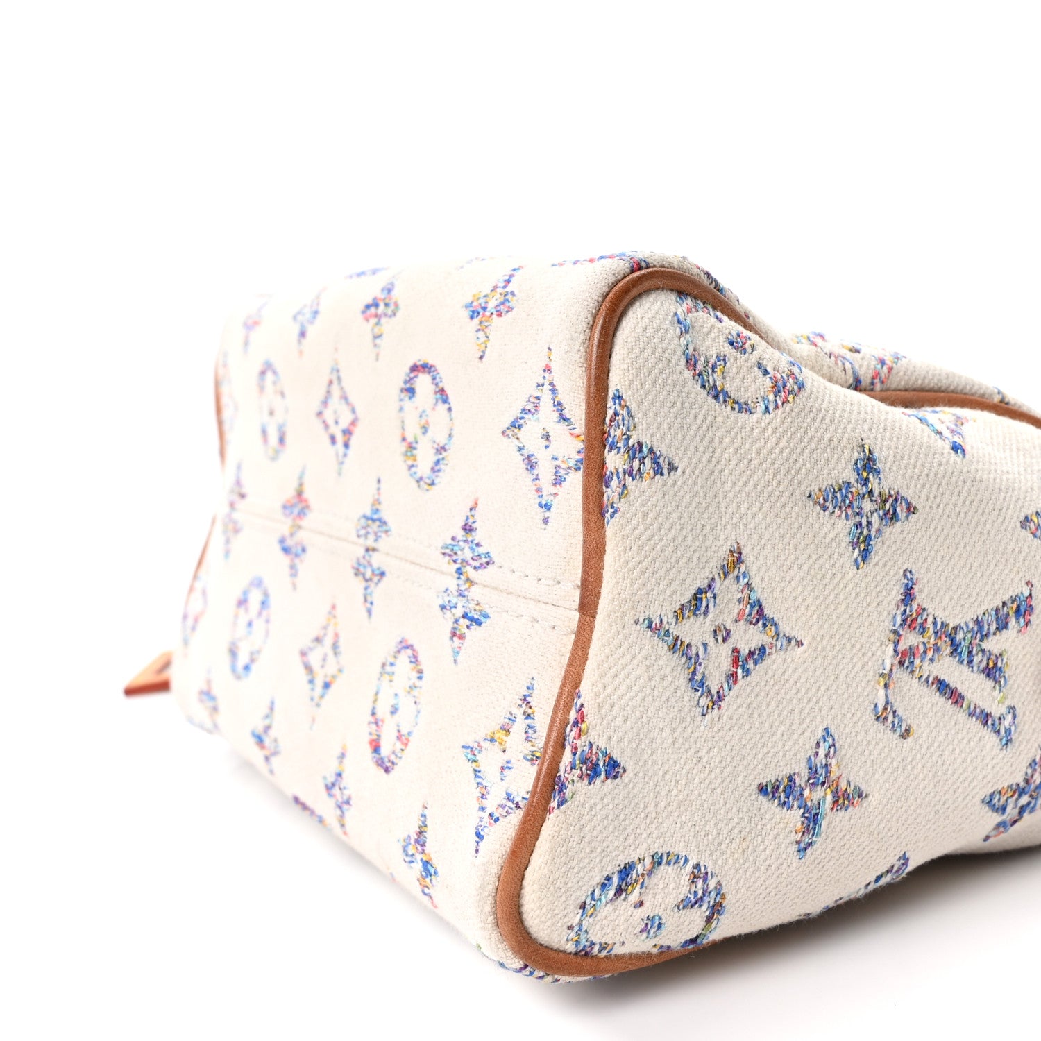 Louis Vuitton Monogram Jacquard Fabric Speedy Bandouliere 20 Multicolor Beige 9 of 9